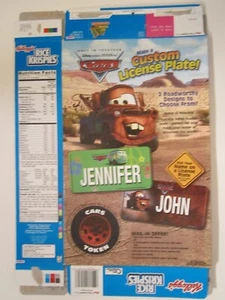 Scatola vuota cereali Kelloggs 2006 riso Krispies CARS Mater Z3A19 - Foto 1 di 2