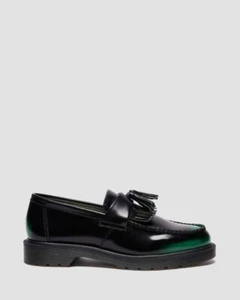 Dr Martens Adrian Tassel Arcadia Rub Off Leather Premium Loafer Black/Green - Bild 1 von 7