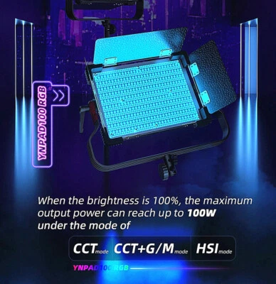 Yongnuo YNPAD100 RGB 100W LED Video Panel Light APP Control Full Color Softbox  - Image 1 of 4