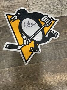 MAX TALBOT SIGNED PENGUINS PATCH JSA authenticity
