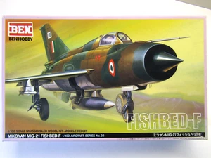 Ben Hobby 1:100 Scale MiG-21 Fishbed-F Model Kit # A22-300 - Picture 1 of 8