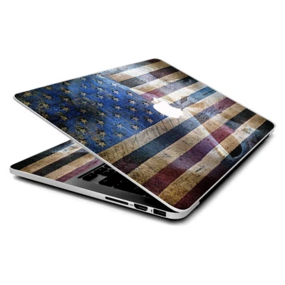 Skin Wrap for MacBook Pro 15 inch Retina  american flag ghost punish grunge - Image 1 of 4