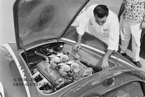 Chevrolet 283ci V8 engine overhead racing car photograph photo - Picture 1 of 1