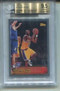 1996 Topps NBA 50 Basketball 138 Kobe Bryant Rookie Card Graded BGS 9.5 Gem Mint