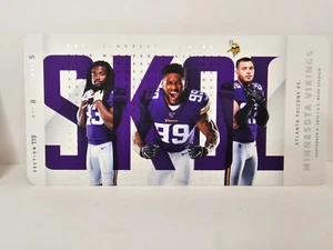 2019 Vikings Season Ticket Holder Ticket Section 119 Row 8 Seat 5 - Picture 1 of 2