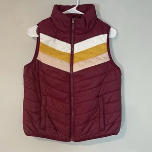 Women's Vintage Inspired Puffer Vest Size Large Retro Packable Hiking Gorpcore - Picture 1 of 8