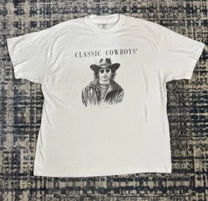 Vintage 80s 90s John Lennon Classic Cowboys Collection T Shirt XL Beatles Warhol - Picture 1 of 7