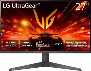 LG UltraGear 27" VA FHD 180Hz 5ms AMD FreeSync Compatible Gaming Monitor - Picture 1 of 5