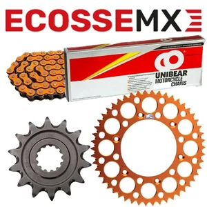 KTM EXC200 SX200 Unibear Orange Heavy Duty Chain & Renthal Orange Sprocket Kit - Picture 1 of 4