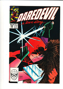 Daredevil #255 NM 1988 John Romita Jr.  Daredevil Kissing Typhoid Mary Cover