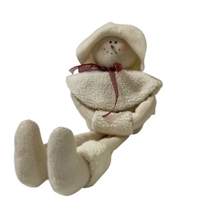 Artisan Flair Snowgirl 24" Sand Weighted Bonnet Scarf Muff Plush Shelf Sitter - Picture 1 of 11
