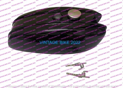 ADECUADO PARA BSA A65 Thunderbolt Lightning tanque de gasolina negro 1970 + tapa TAP Foto 1 de 4