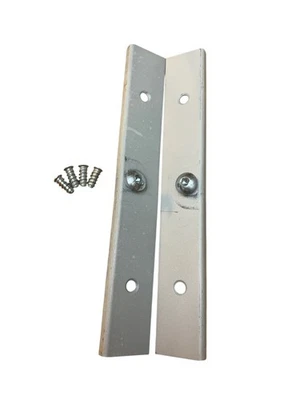 IKEA Stolmen Estantería Gabinete Herrajes Soportes + Tornillos Dos Piezas de Metal Plateado Foto 1 de 4