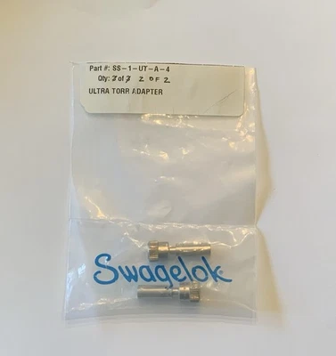 Cajon Swagelok SS-2-UT-A-4 SS Ultra-Torr Vacuum Adapter 1/8"x 1/4" Pack of 2 - Image 1 of 3