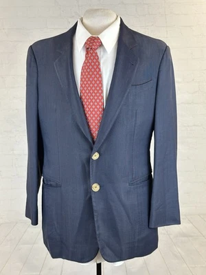 Giorgio Armani Italy Men's Navy Blue Two Button Blazer 42R $3,995 - Image 1 of 4