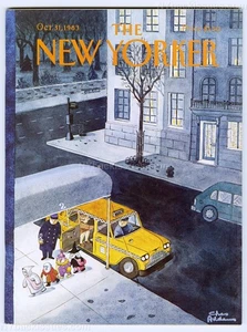 New Yorker magazine October 31 1983 Charles Addams Halloween NYC trick or treat - Imagen 1 de 4