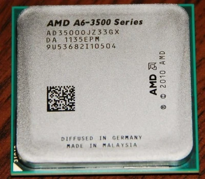 AMD A6-Series A6-3500 2.1 GHz 3M Socket FM1 AD3500OJZ33GX CPU Processors - Image 1 of 4