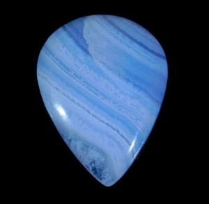 16.CT Natural Blue Lace Agate Pear Ccabochon Loose Gemstone 25x18x5 MM CD=278 - Picture 1 of 6