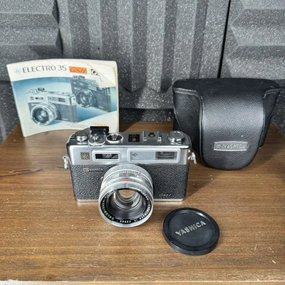 G Yashica Electro 35 GSN 35mm Rangefinder Film Camera-Leather Case TESTED - Image 1 of 4