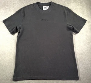 Adidas Waffle Tee Size Men’s Large - Carbon/Grey Short Sleeved 3 Stripes Logo - Picture 1 of 12