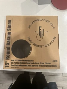 Pampered Chef Runder Backstein 15 15 Zoll Groß 1370 Pizzapfanne Steinzeug - Bild 1 von 6