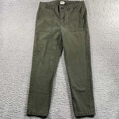 LEVIS PANTS WOMENS 6 GREEN UTILITY CHINO FITS 31x26 POCKETS MILITARY OUTDOORS - Image 1 of 4