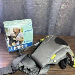 Infantino Breathe Vented Gray Baby Carrier & Wonder Cover Bib ~ Great Condition - Picture 1 of 14