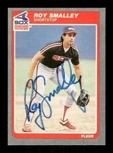 Autografo firmato Fleer 527 Roy Smalley 1985 ASC BXCP58 - Foto 1 di 2