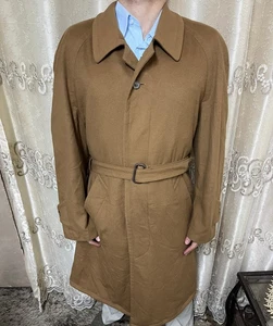 Vintage Daniel Hechter wool Cashmere Loro Piana belted raglan over coat 46R - Picture 1 of 12