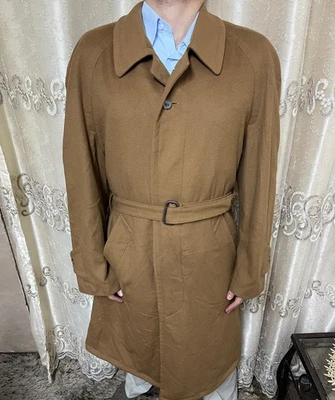 Vintage Daniel Hechter wool Cashmere Loro Piana belted raglan over coat 46R - Image 1 of 4