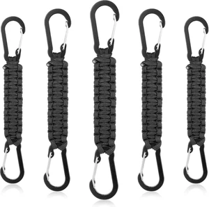 5x Paracord Schlüsselanhänger mit Karabinerhaken Geflochtenes Lanyard - Bild 1 von 7