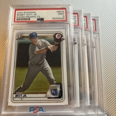 Bowman Paper Prospects 2020 #BP25 Bobby Witt Jr. PSA 9 Foto 1 de 2