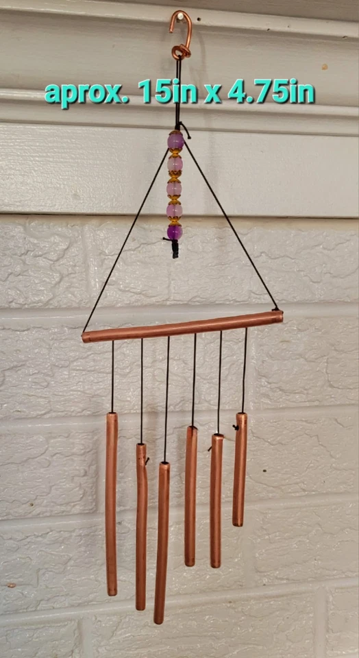 Pure copper handmade wind chimes. - Image 1 of 1