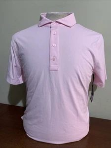 G/Fore G4 Ice Nylon Mens Blush Medium Golf Polo Shirt New Nwt - Picture 1 of 8