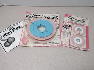 Vintage Pom-Pom Makers CJ Bates & Son Makes Various Sizes Sewing Notions - Picture 1 of 11