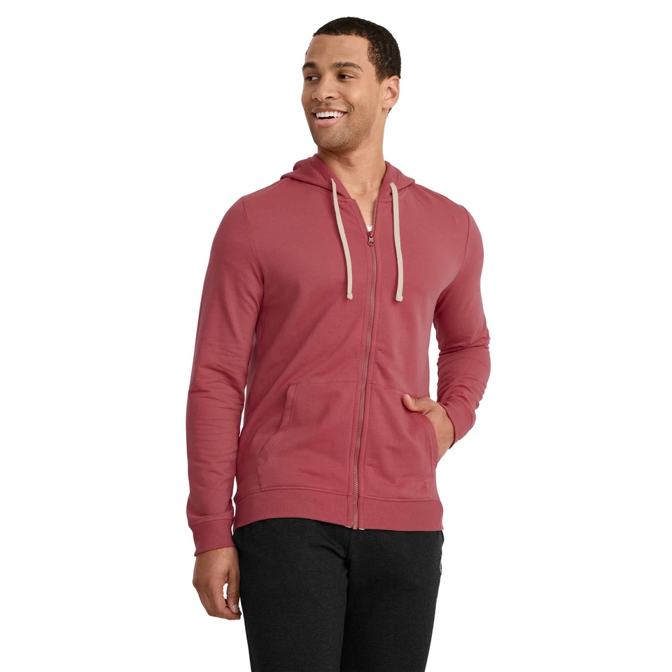 Sudadera con capucha Jockey para hombre ligera de mezcla de algodón polar con cremallera completa Foto 1 de 1