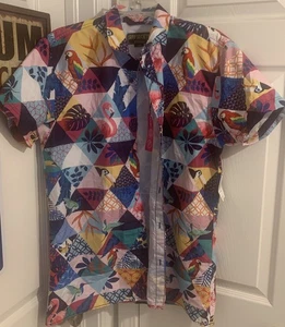  Surf Society by Drill Clothing Co. Tropical Hawaiian Herren Button Down  - Bild 1 von 3