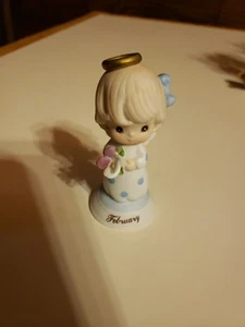 1983 Lefton China Angel February Hand Painted 3" Ceramic Figurine 03225 Collect - Picture 1 of 6