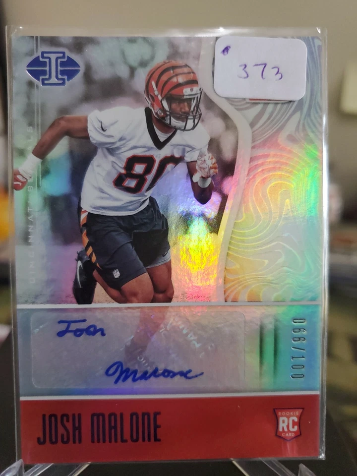 2017 Illusions Signs Trophy Collection Blue /100 Josh Malone #188 Rookie Auto RC - Image 1 of 1