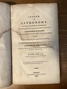 1827 System Of Astronomy; Vose; As Is - Picture 1 of 8