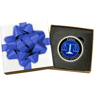 Medaglione argento smaltato Police Protect and Serve 1 oz .999 in confezione regalo - Foto 1 di 8