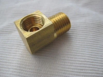 NOS CHEVY Corvette 1955 - 1981 Fuel Pump OUTLET Brass Elbow FITTING - Image 1 of 4