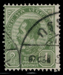 THAILAND SIAM KING CHULALONGKORN POSTMARK CANCEL PERF. SHIFT BANGKOK 14P1776 - Picture 1 of 2
