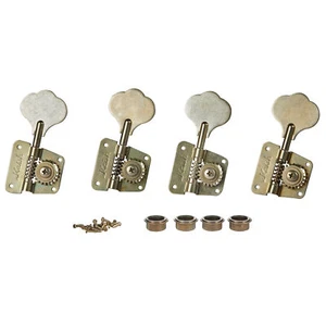 Vintage 70s Cloverleaf Bass Tuners Tuning Pegs for Fender JB/PB Relic Nickel - Picture 1 of 23