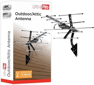 HD Digital, Long Range Smart TV Antenna, Supports 4K 1080P HD VHF UHF, Outdoor - Picture 1 of 6