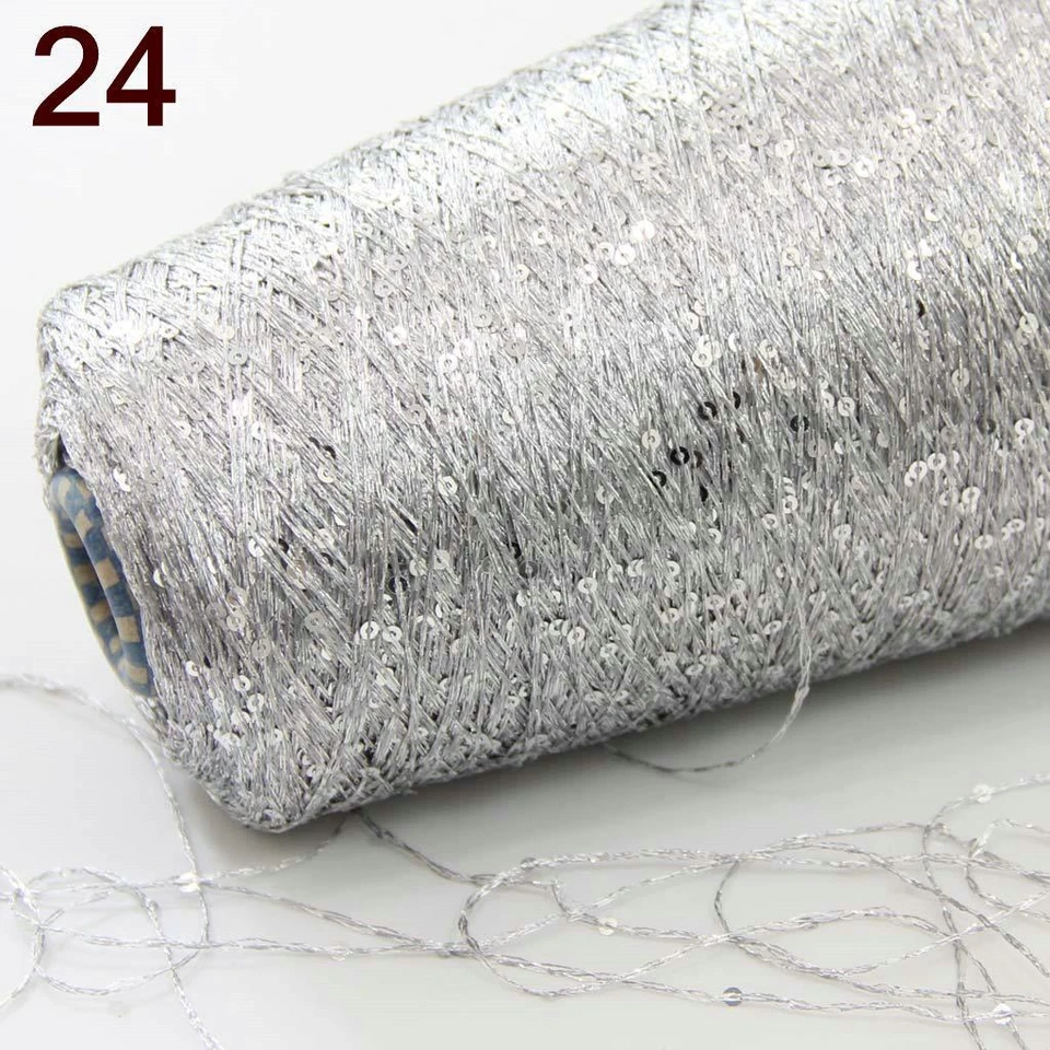 C Moda 1 Cono 500g Lentejuelas Brillantes Hágalo Usted Mismo Nylon Encaje Tejido a Mano Hilo de Ganchillo 24 Foto 1 de 4