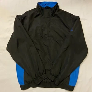 Cypress Point Golf Mens 1/4 Zip Windcheater Black/Blue Size Large Zip sleeves - Picture 1 of 14