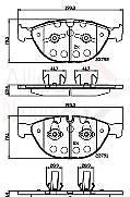 BRAKE PADS SET FITS BMW 5 6 7 SERIES 2004-2010 FRONT ALLIED NIPPON ADB06000 - Image 1 of 1
