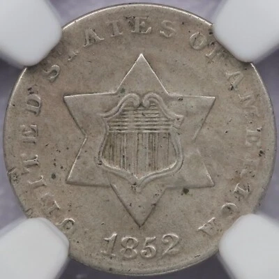 1852 Three Cent Silver - NGC AU 55 - Image 1 of 4