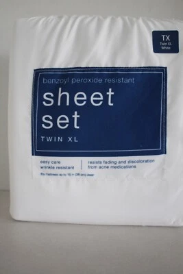 Juego de sábanas dobles XL resistentes a las arrugas de fácil cuidado resistente al peróxido de benzoilo nuevo Foto 1 de 2